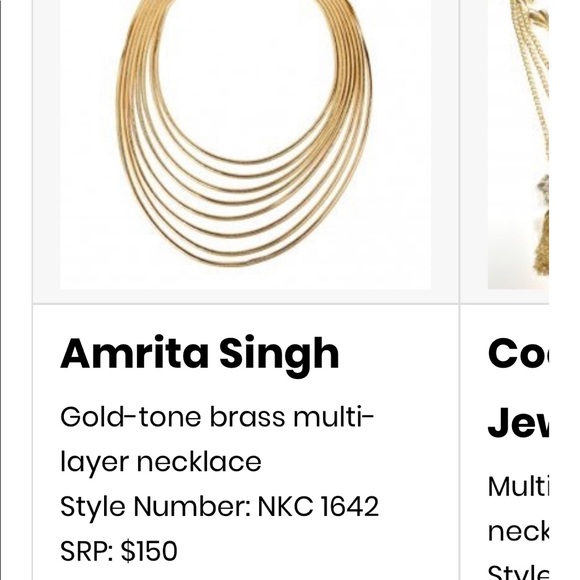 Amrita Singh gold layered necklace - Picture 5 of 5